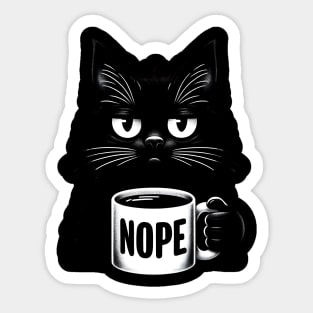 Nope Cat Sticker